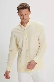 Рубашка с пуговицами на воротнике Ac&Co, желтый