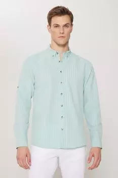 Рубашка с пуговицами на воротнике Ac&Co, зеленый