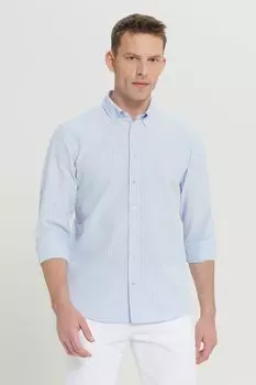 Рубашка с пуговицами на воротнике Ac&Co, синий