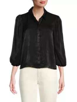Рубашка с пышными рукавами Dkny, черный