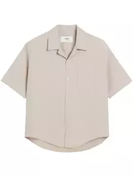 Рубашка с распашным воротником AMI Paris, нейтральный