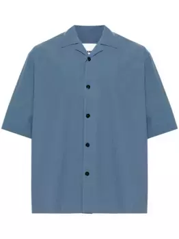 Рубашка с распашным воротником JIL SANDER, синий
