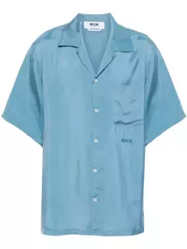 Рубашка с распашным воротником MSGM, синий