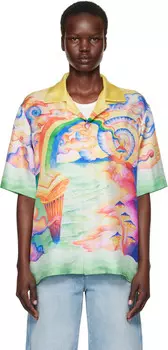 Рубашка с разноцветным принтом Casablanca, Natures teacher