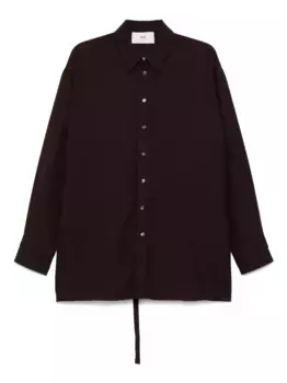 Рубашка с разрезом AMI Paris, коричневый