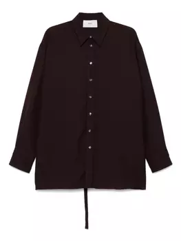 Рубашка с разрезом сзади AMI Paris, коричневый