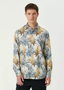 Рубашка с рисунком Etro, бежевый
