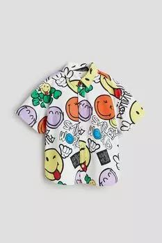 Рубашка с рисунком H&M, белый