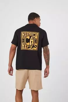 Рубашка с рисунком Hidden Hills CA Forever 21, черный