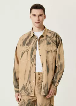 Рубашка с рисунком Msgm, бежевый