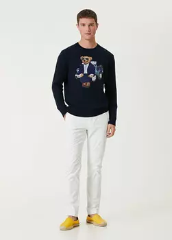 Рубашка с рисунком в зеленую полоску Polo Ralph Lauren, белый