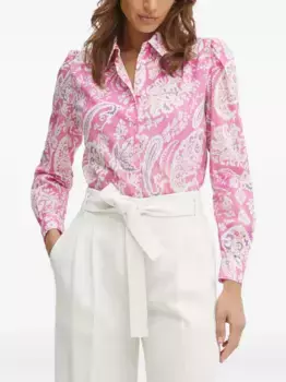 Рубашка с рукавами-буфами и принтом пейсли LUISA SPAGNOLI, розовый