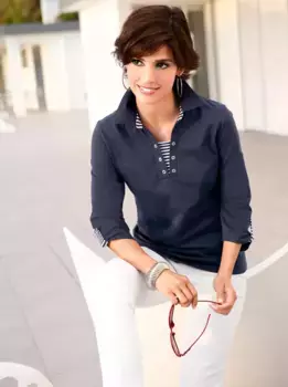 Рубашка с рукавом 3/4 "Shirt" в стиле casual Casual Looks, цвет морской волны