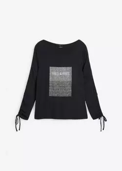 Рубашка с рюшами и принтом Bpc Selection, черный