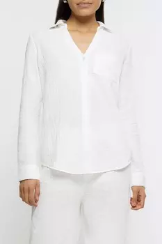 Рубашка с рюшами River Island, белый