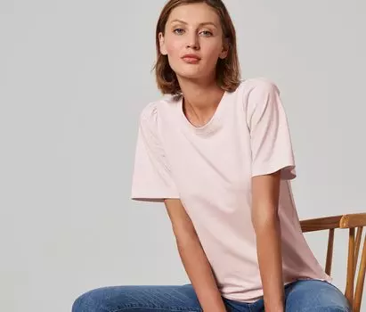 Рубашка с рюшами Tchibo, розовый цвет