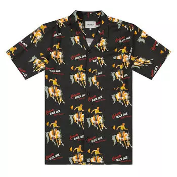 Рубашка S/S Black Jack Shirt Carhartt Wip, цвет Black Jack/Schwarz