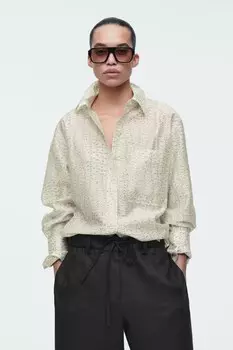 Рубашка с тонким рисунком COS, цвет Szampaski/Wzr