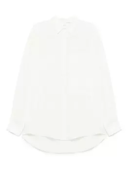 Рубашка с трикотажными вставками Isabel Benenato, белый