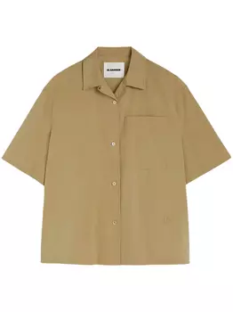Рубашка с укороченными рукавами Jil Sander, нейтральный