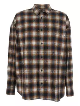 Рубашка с узором аргайл Juun.J, коричневый