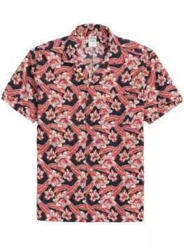 Рубашка с узором Brooks Brothers, синий