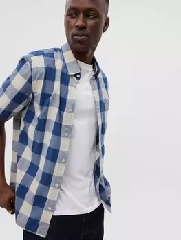 Рубашка с узором Gap, синий