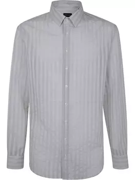 Рубашка с узором Giorgio Armani, синий