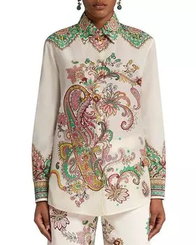 Рубашка с узором «Пейсли» Etro, белый