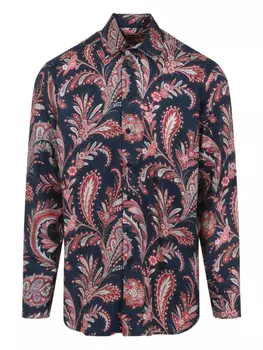 Рубашка с узором пейсли ETRO, синий