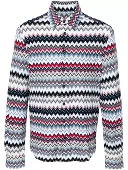 Рубашка с узором шеврон Missoni, красный