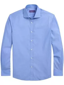 Рубашка с узором в елочку Ralph Lauren Purple Label, синий