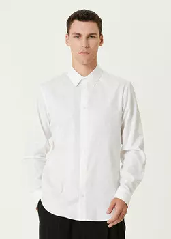 Рубашка с узором в стиле барокко Versace, белый