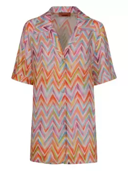 Рубашка с узором зигзаг Missoni, розовый