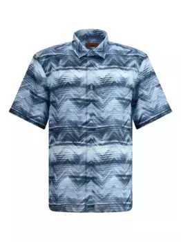 Рубашка с узором зигзаг Missoni, синий