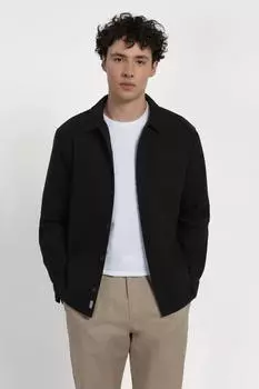 Рубашка с вафельным фактурным рисунком Larsson & Co, черный