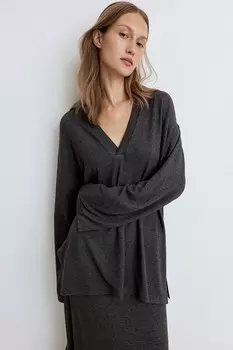 Рубашка с воротником H&M, серый