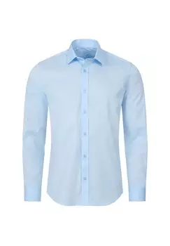 Рубашка с воротником «Кент», приталенного кроя INDUMENTUM, светло-синий