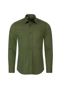 Рубашка с воротником «Кент», приталенного кроя INDUMENTUM, хаки