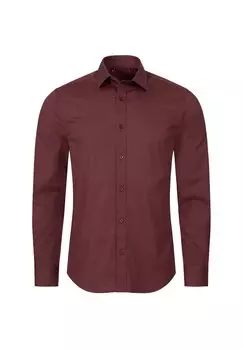 Рубашка с воротником «Кент», приталенного кроя INDUMENTUM, винно-красный