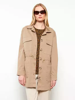 Рубашка с воротником, прямая, с длинным рукавом, Женская куртка LCWAIKIKI Classic