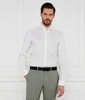 Рубашка с воротником Slim fit Hugo, белый