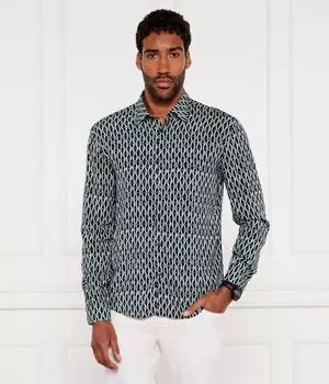 Рубашка с воротником Slim fit Hugo, черный