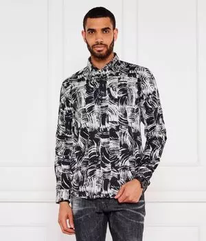 Рубашка с воротником Slim fit Hugo, черный