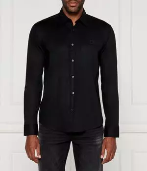 Рубашка с воротником Slim fit Hugo, черный