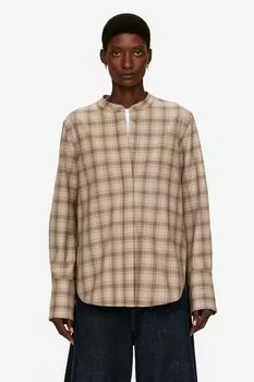 Рубашка с воротником стойкой Arket, бежевый