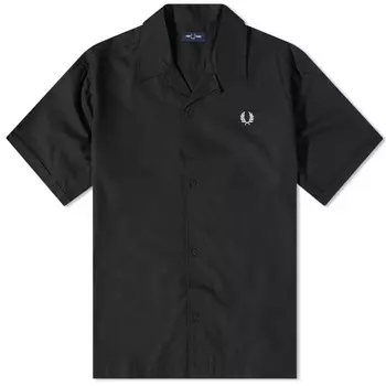 Рубашка с воротником-стойкой Fred Perry, черный
