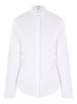 Рубашка с воротником-стойкой и присборенной талией Alaa, белый