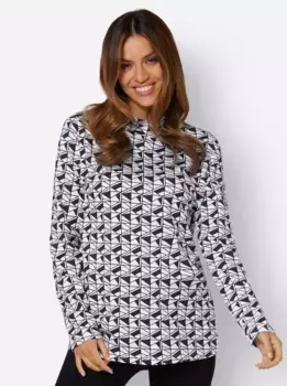 Рубашка с воротником стойкой Inspirations "Shirt" Inspirationen, черно-белый