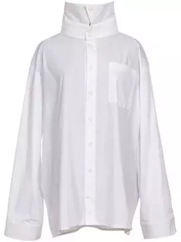 Рубашка с воротником-стойкой Natasha Zinko, белый